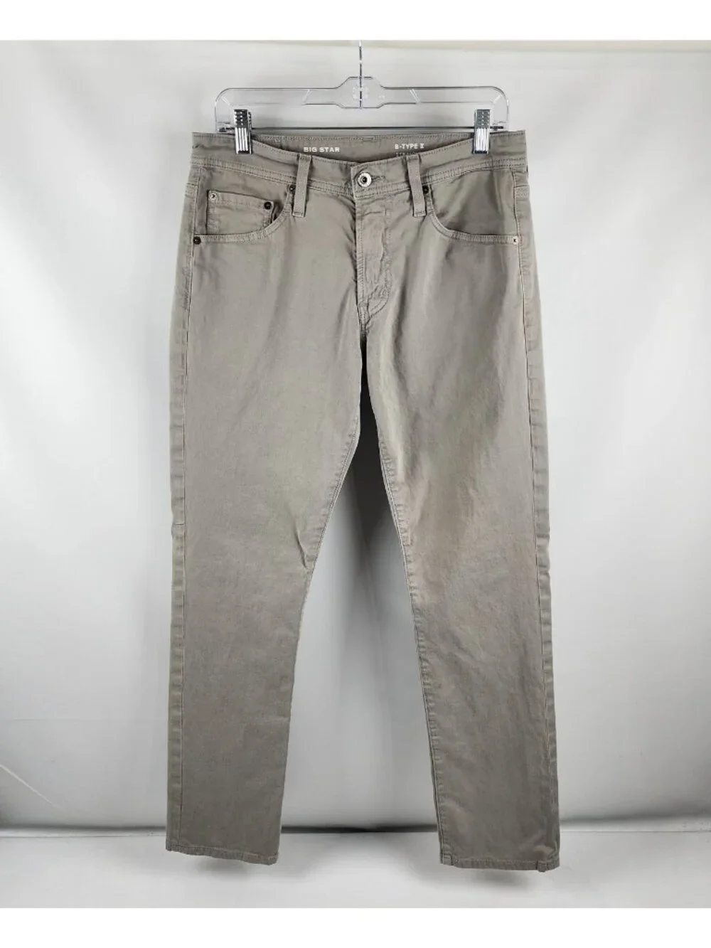 Big Star Jeans Mens 31x30 Gray B-Type II Straight Leg Denim